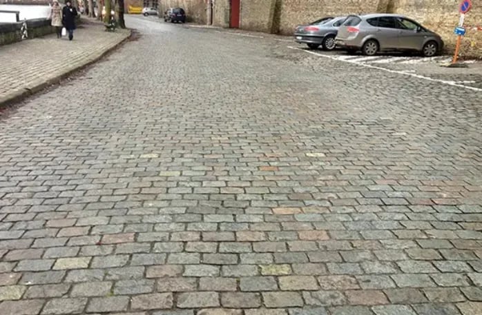 Cobblestone Street in Belgium