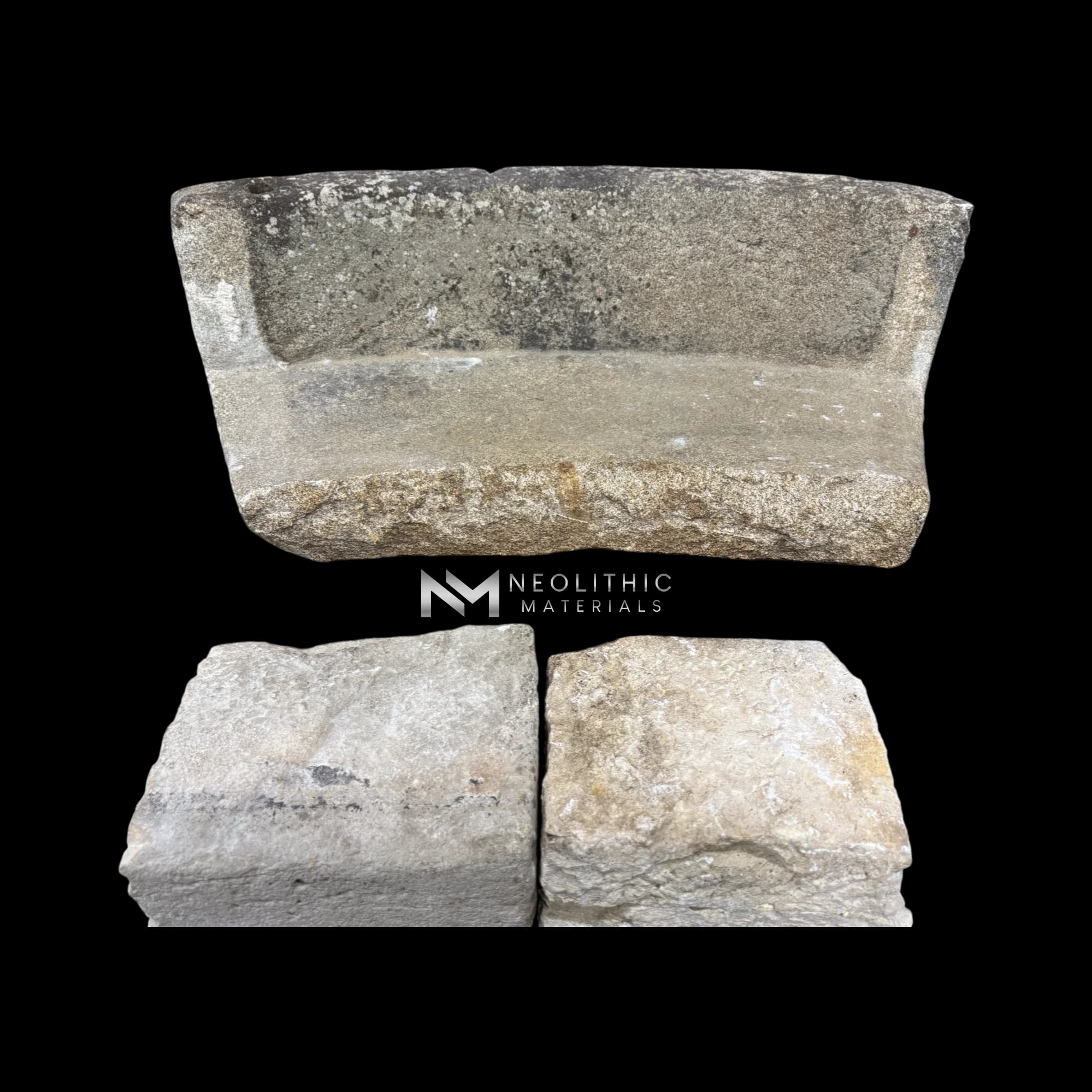 French Antique Granite Stone Mill used as Bench
