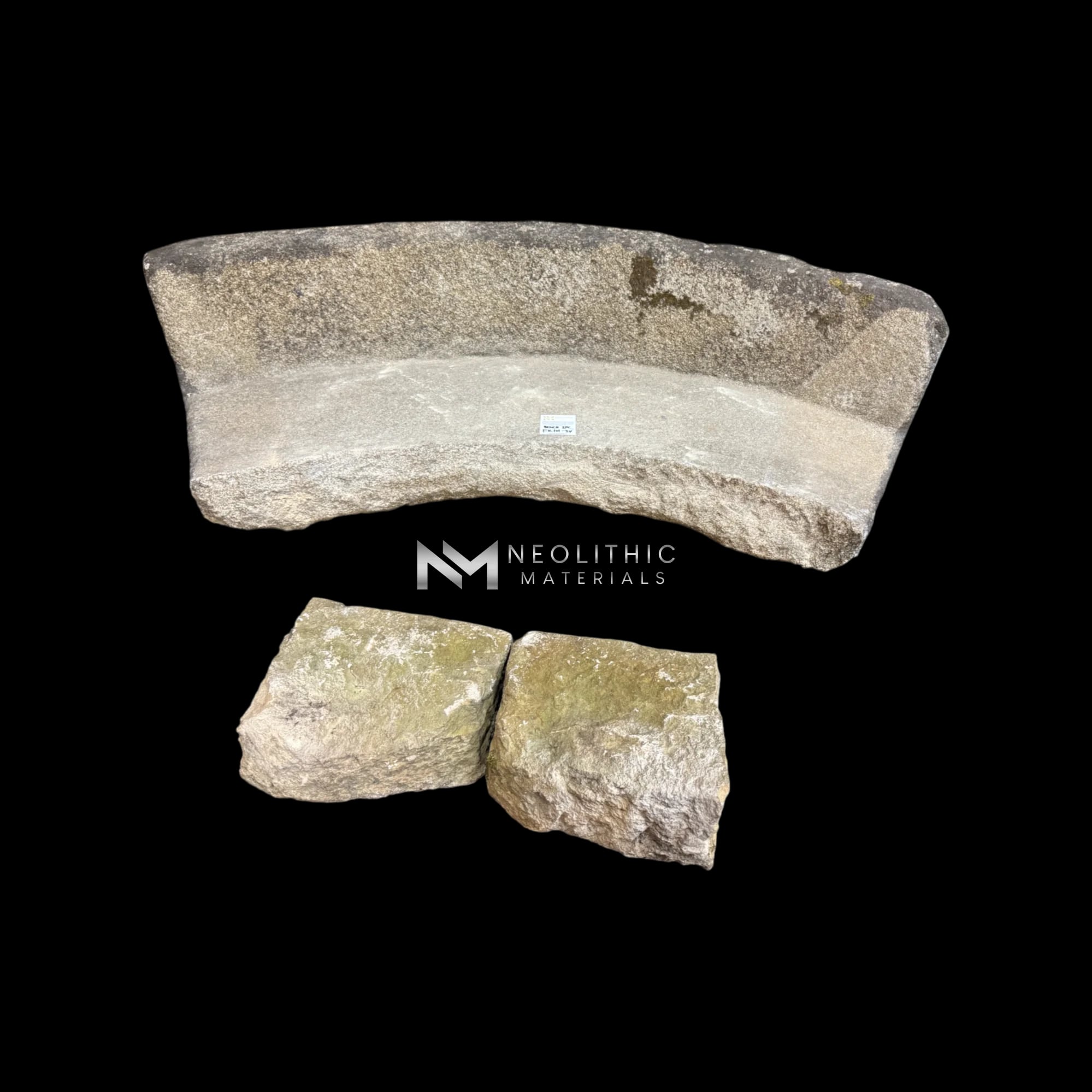 French Antique Granite Stone Mill used as Bench