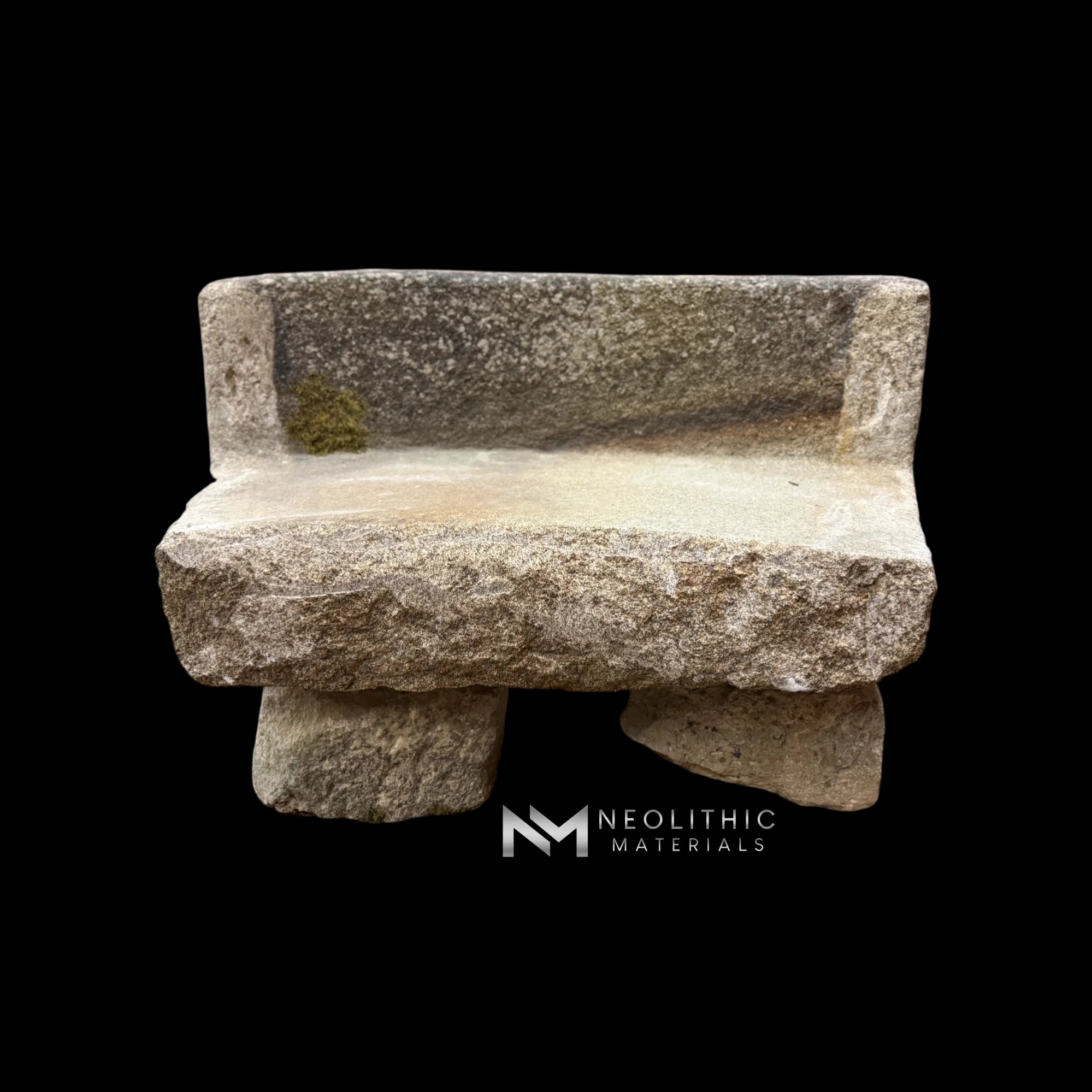 French Antique Granite Stone Mill used as Bench