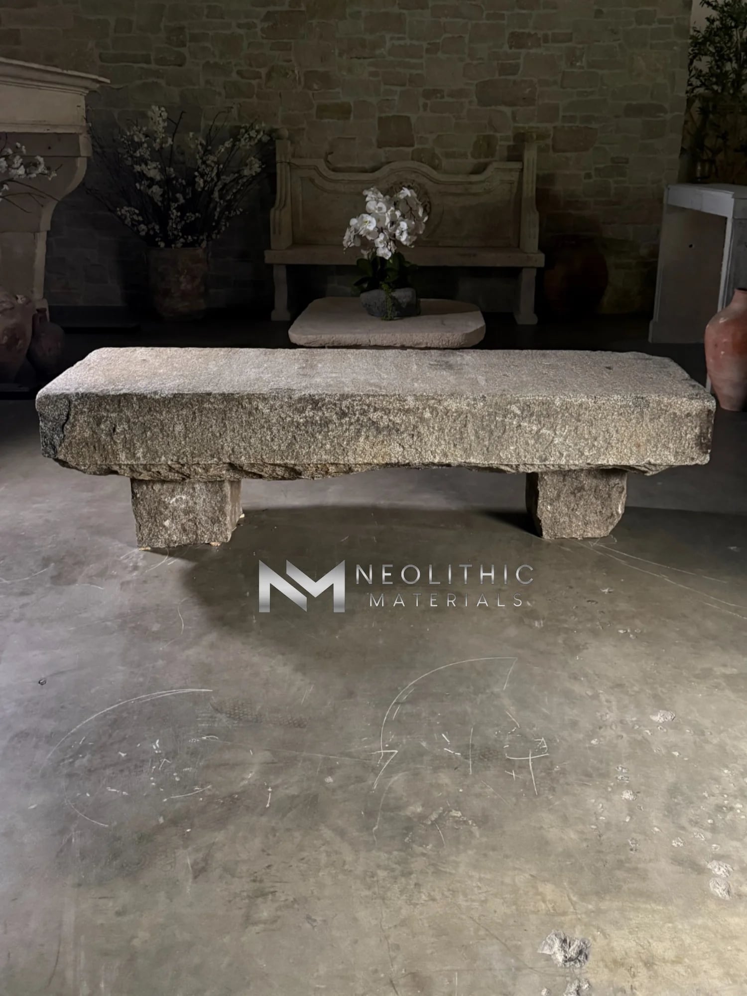 Antique Granite Bench thumbnail 3