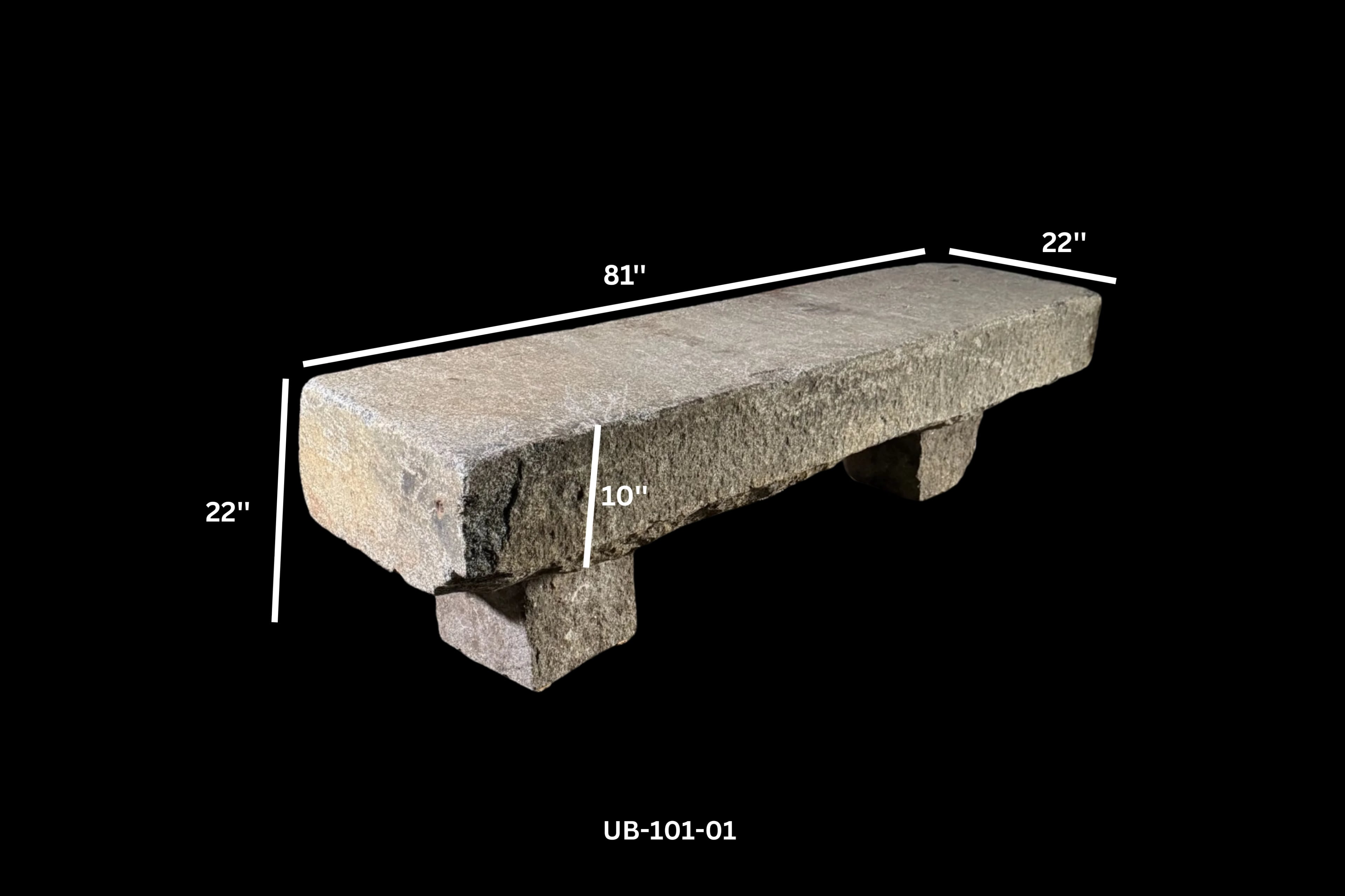 Antique Granite Bench thumbnail 10