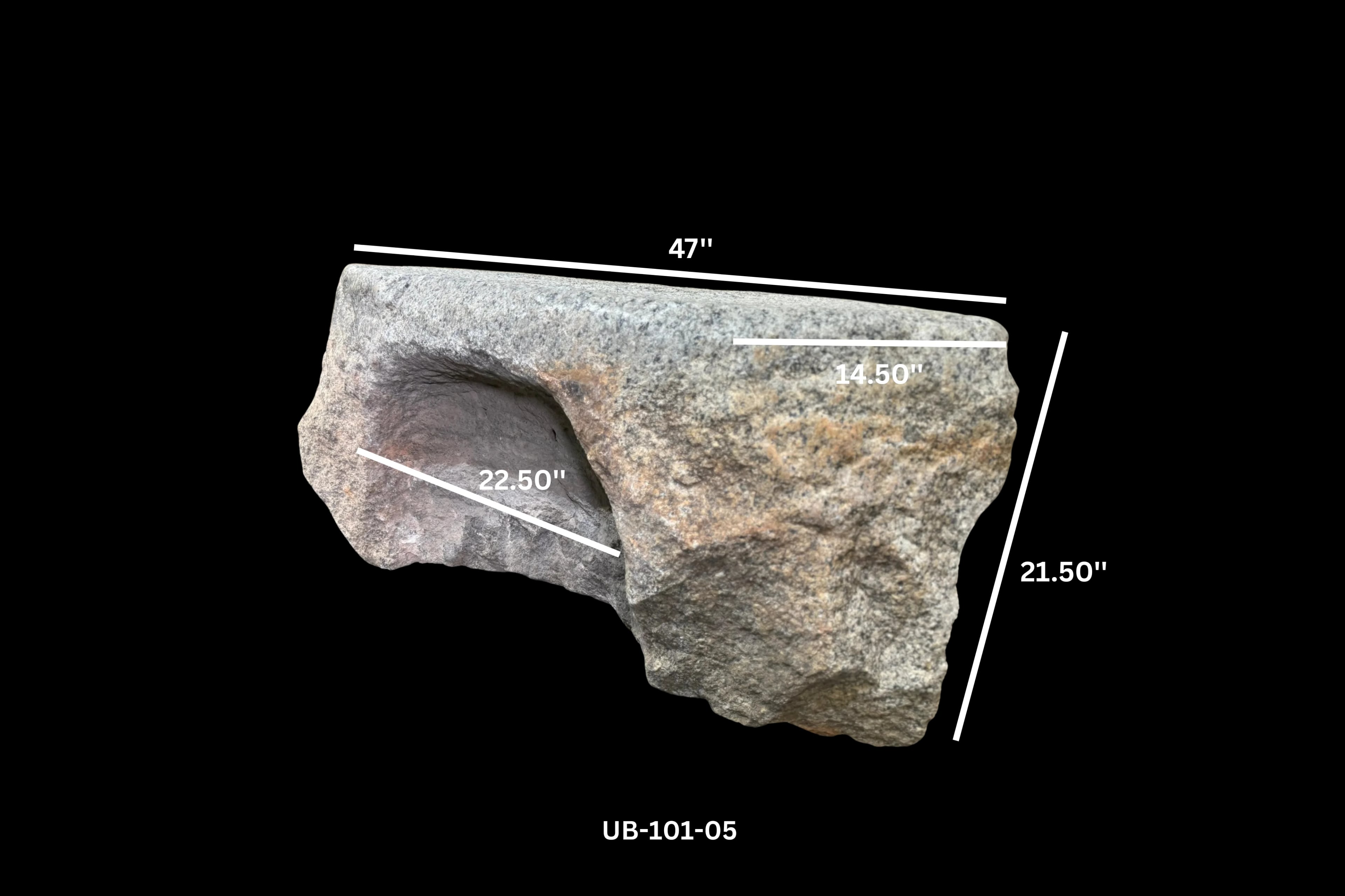 Antique Granite Bench thumbnail 5