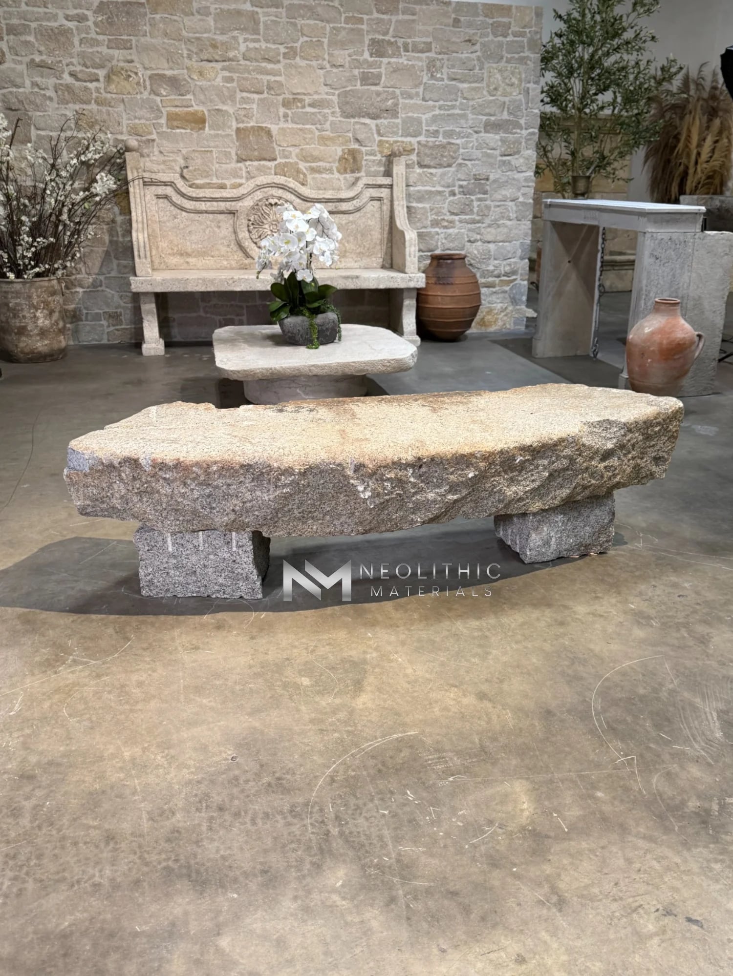 Antique Granite Bench thumbnail 2