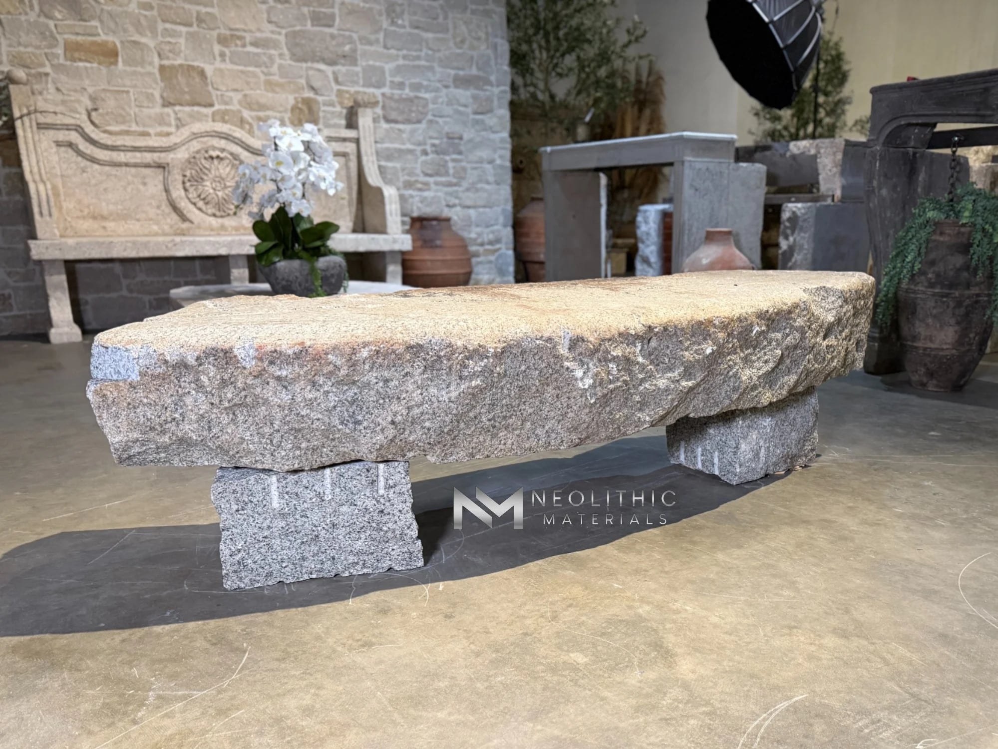 Antique Granite Bench thumbnail 3