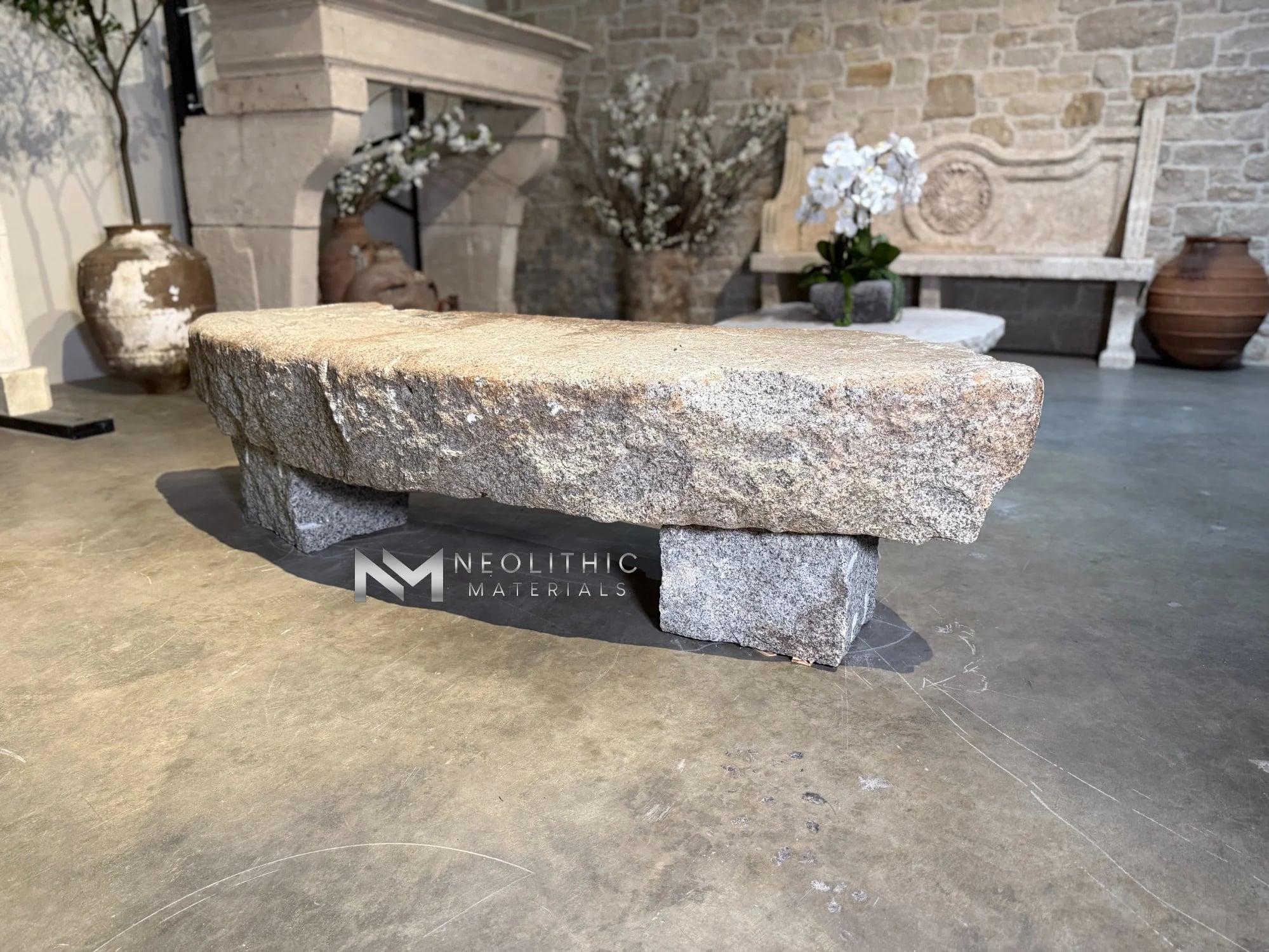 Antique Granite Bench thumbnail 5