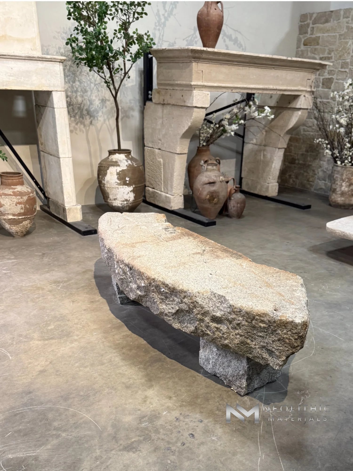 Antique Granite Bench thumbnail 6
