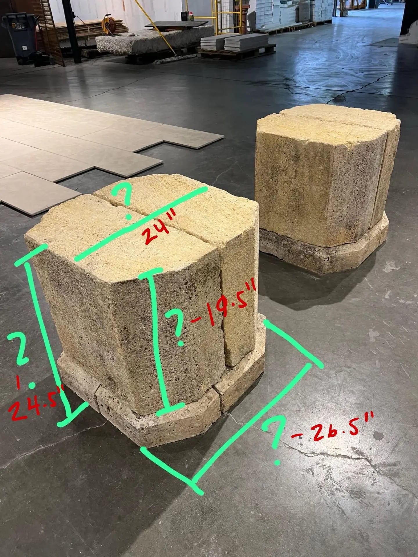 Limestone Table Base (Pair) thumbnail 4