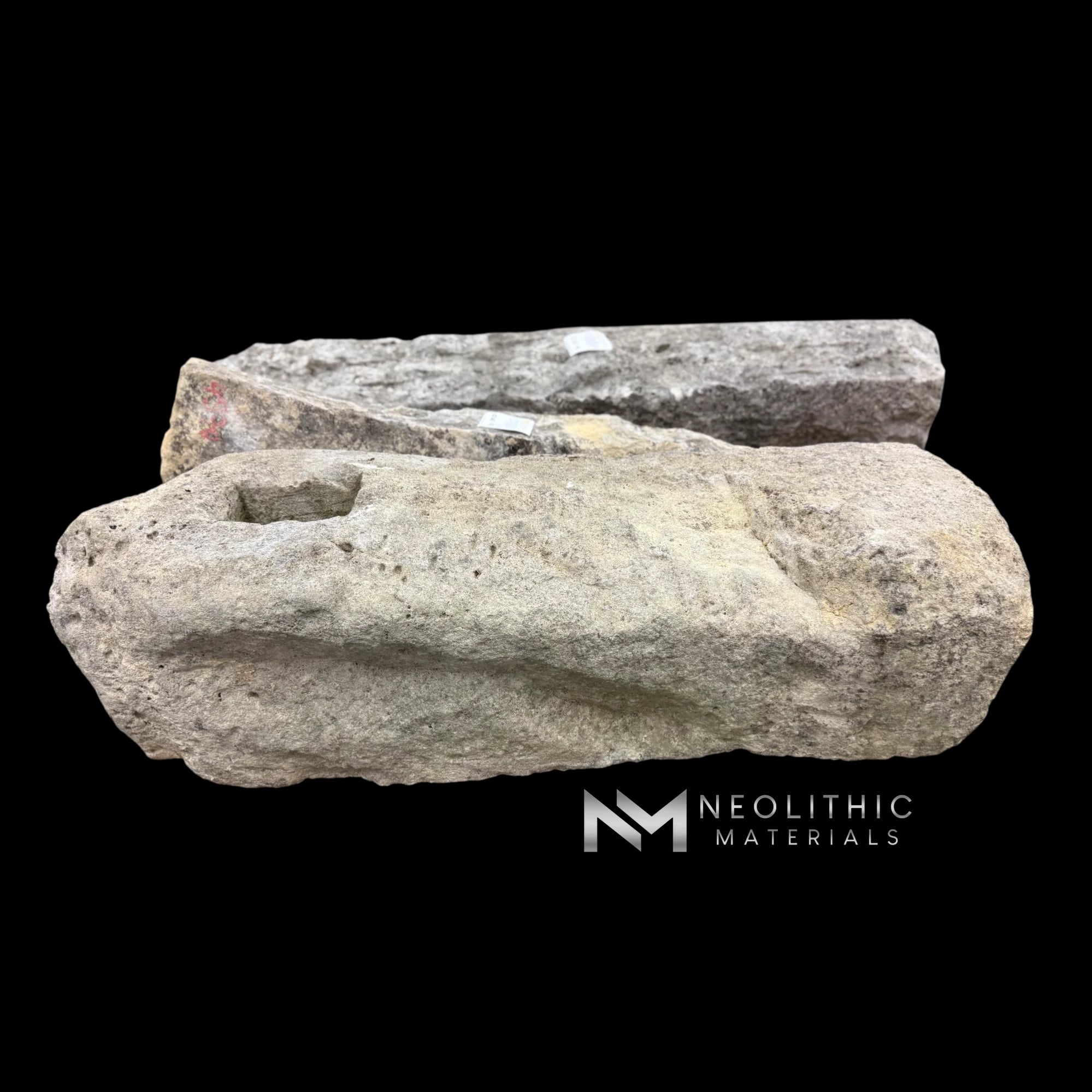 French Antique Limestone Mile Marker