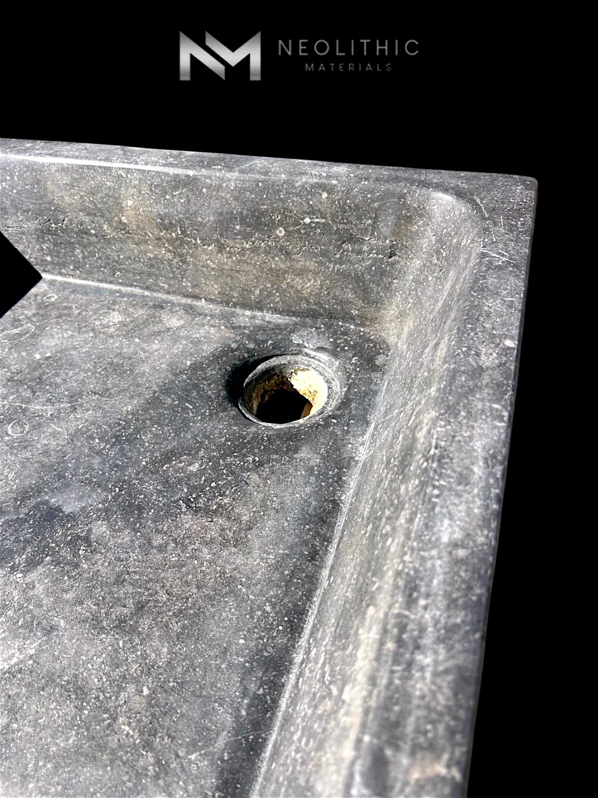 Antique Belgian Dark Bluestone Sink thumbnail 10