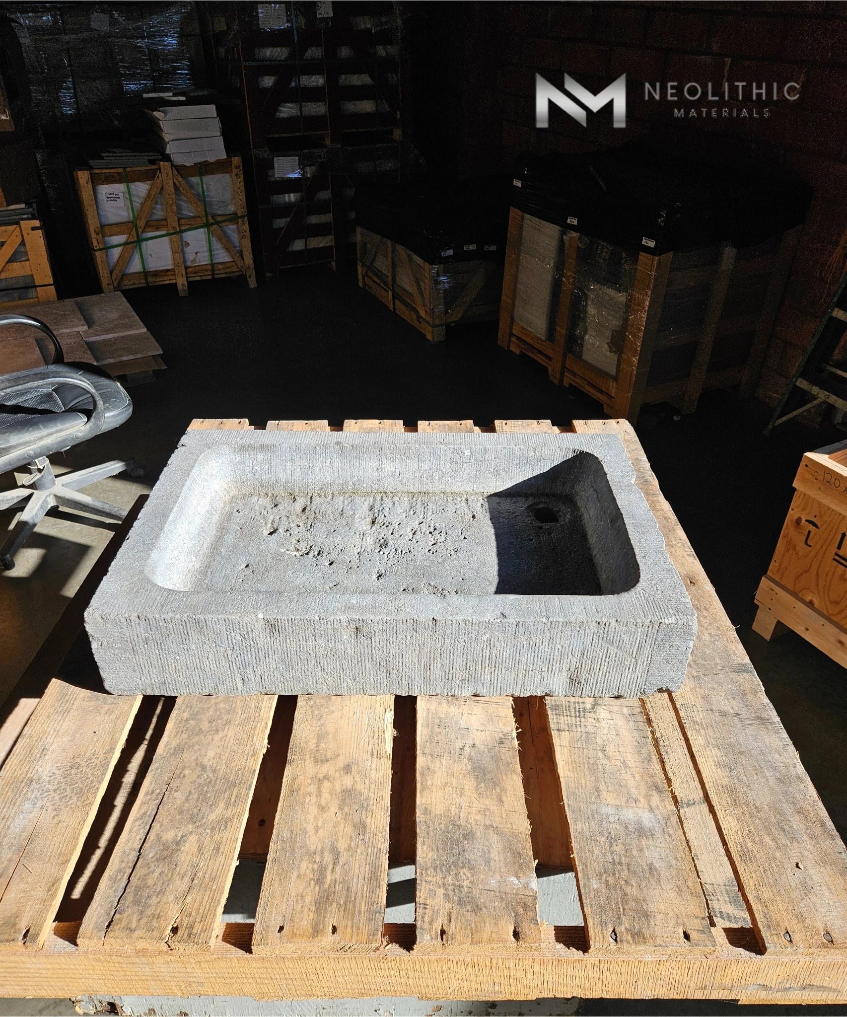 Antique Belgian Bluestone Sink thumbnail 8