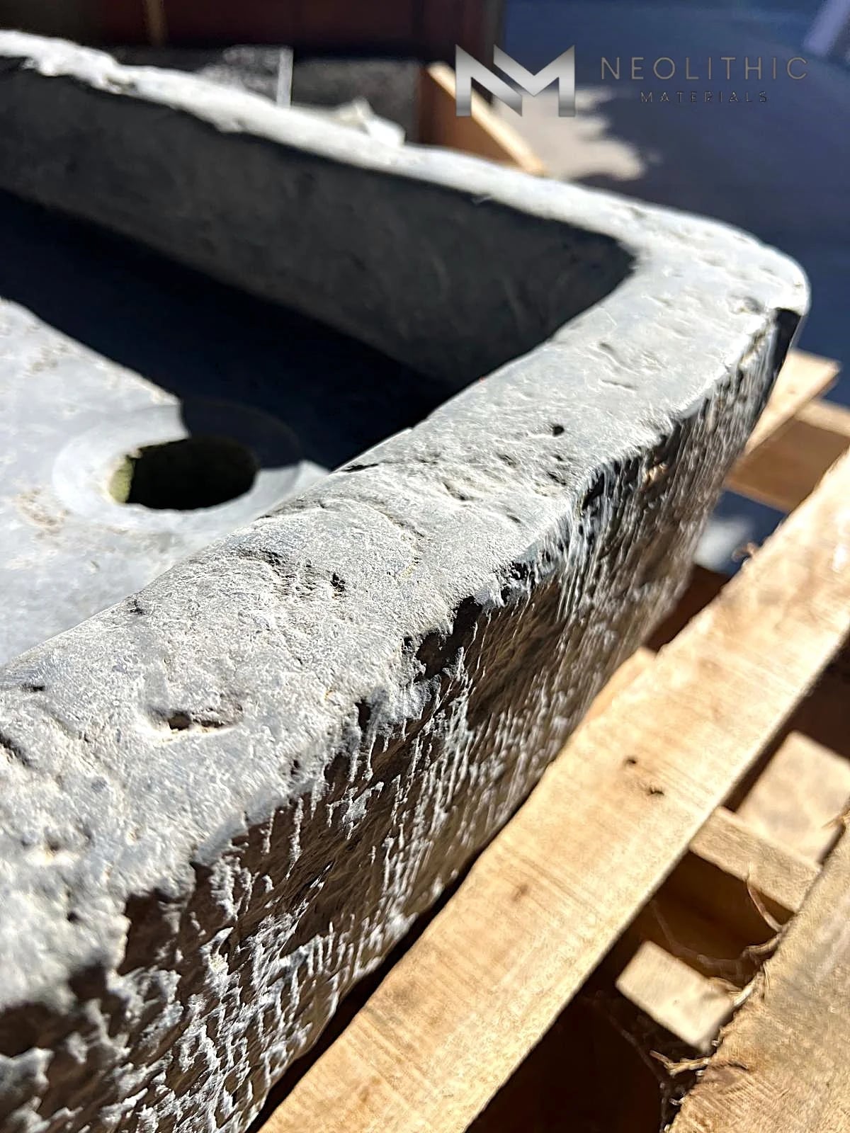 Antique Belgian Bluestone Sink thumbnail 11