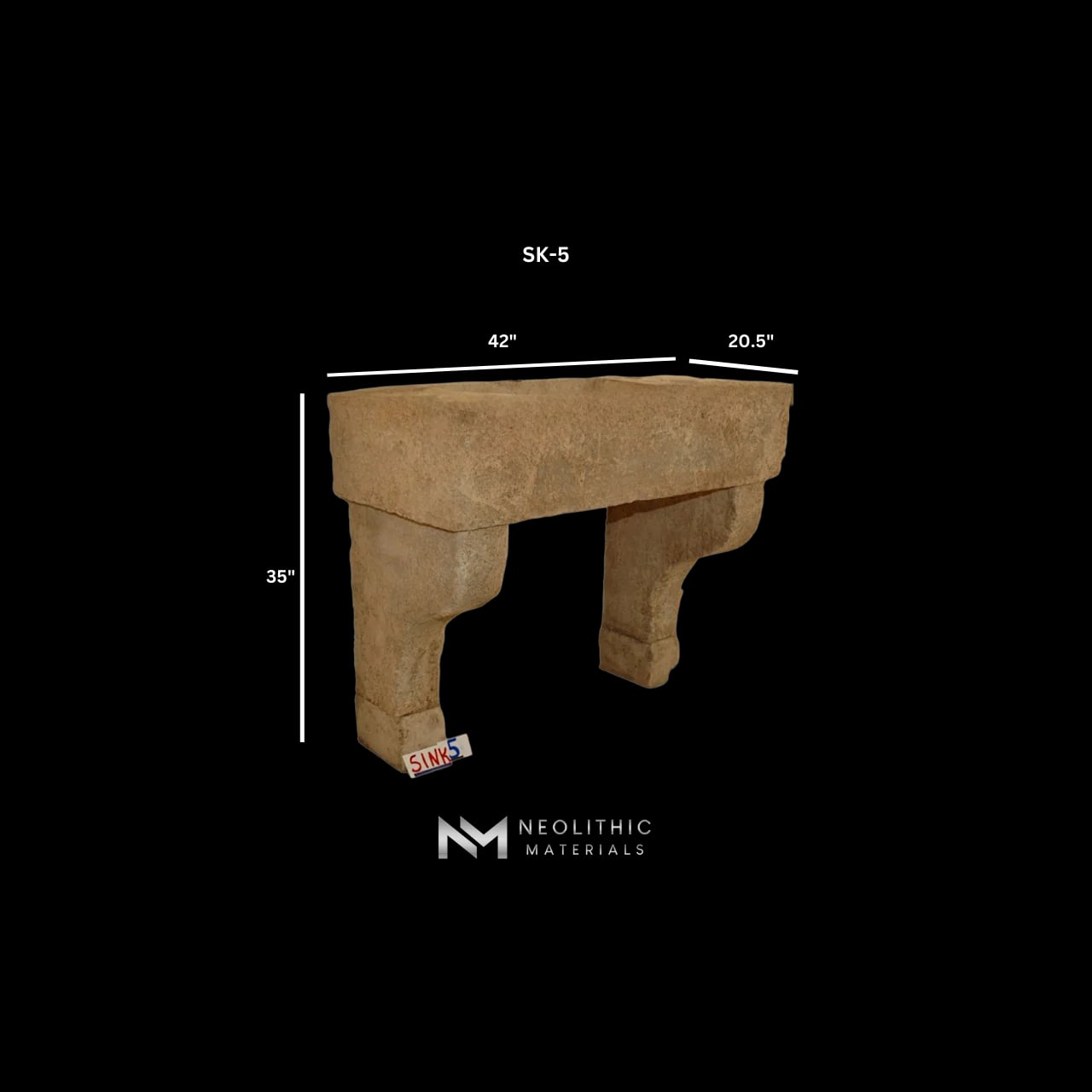 Limestone Inlaid Sink thumbnail 3