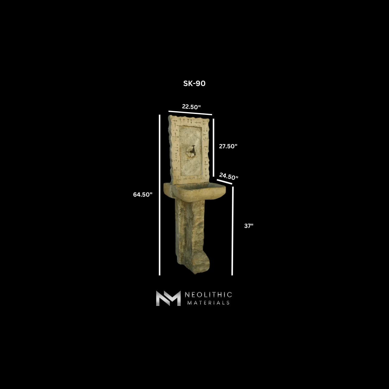 Antique Limestone Fountain Sink thumbnail 3