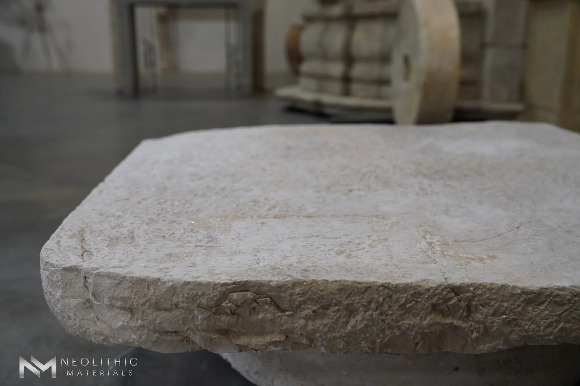 Antique Italian Limestone Table Top thumbnail 6