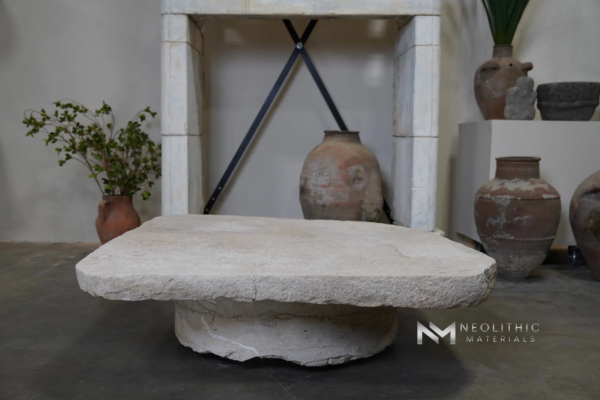 Antique Italian Limestone Table Top thumbnail 9