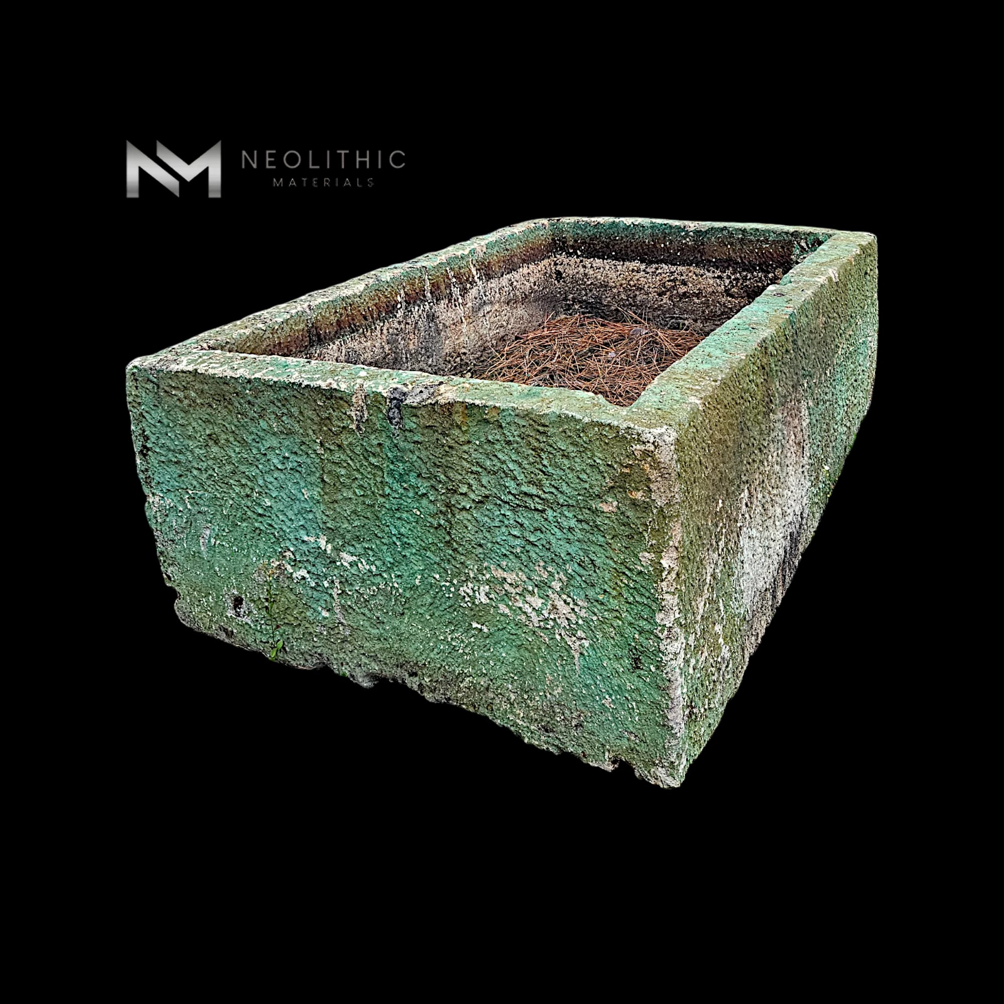 Antique French Limestone Trough (Green)