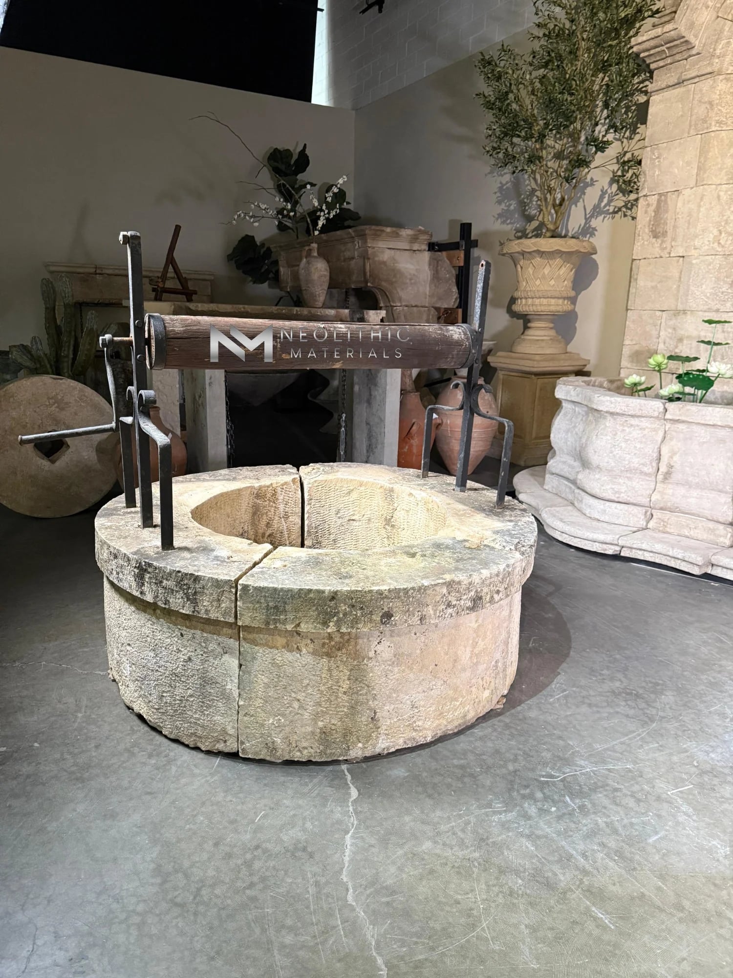 French Antique Limestone Well thumbnail 2
