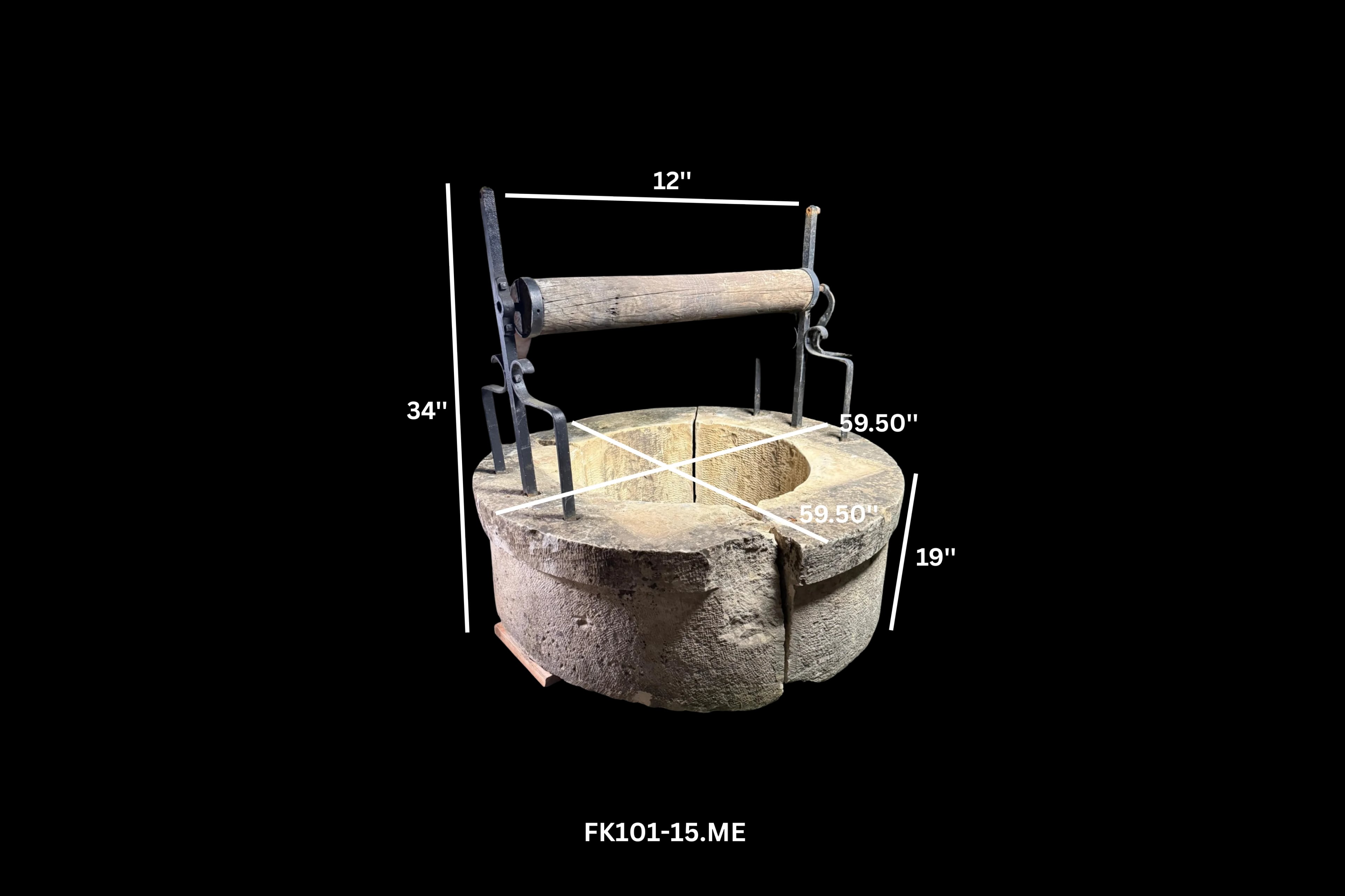 French Antique Limestone Well thumbnail 9