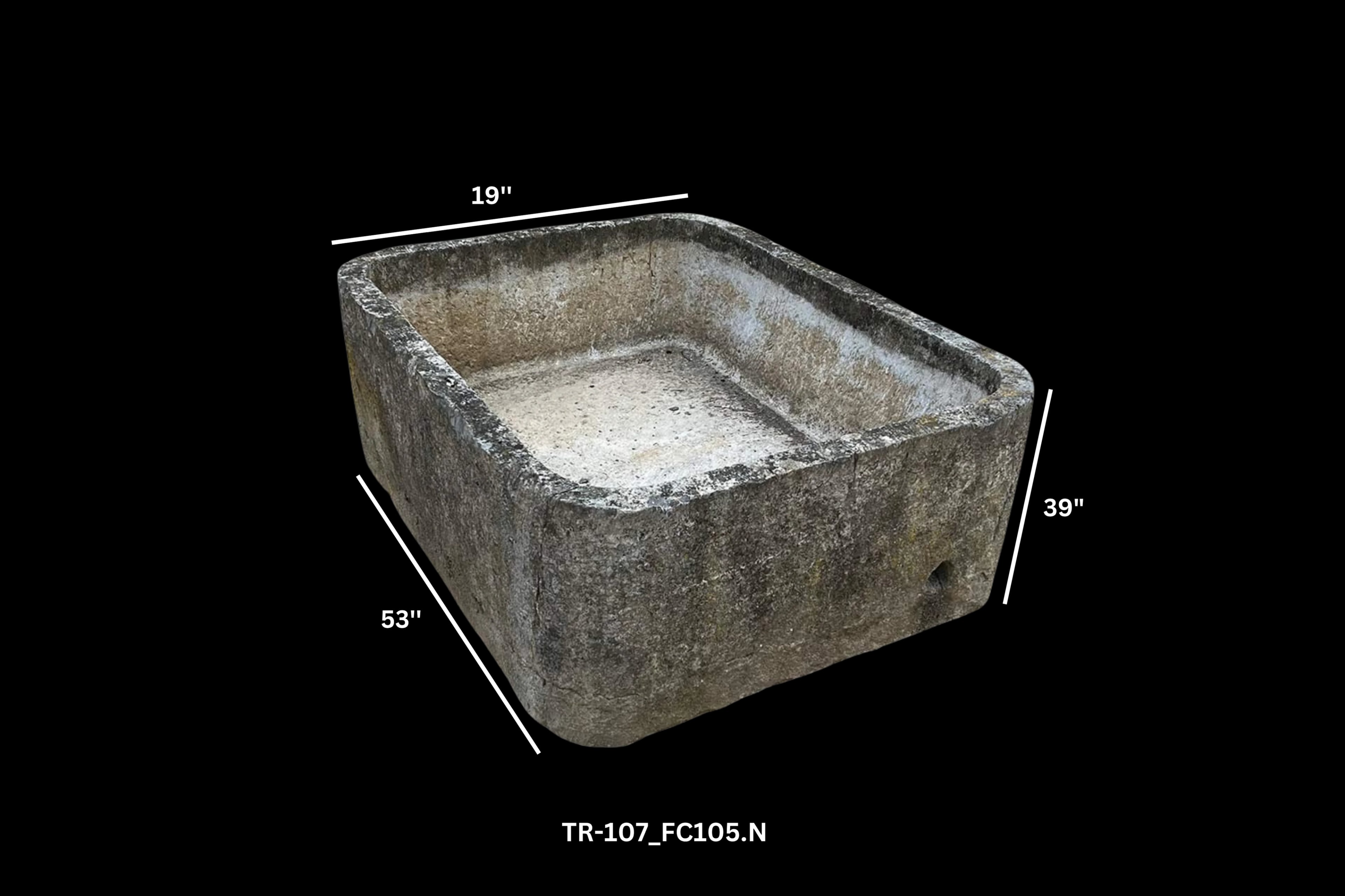 Antique French Limestone Trough thumbnail 6